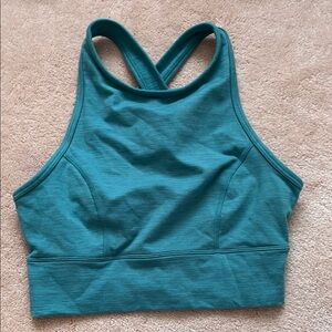JoyLab Blue Sports Bra High Neck Moisture-Wicking
